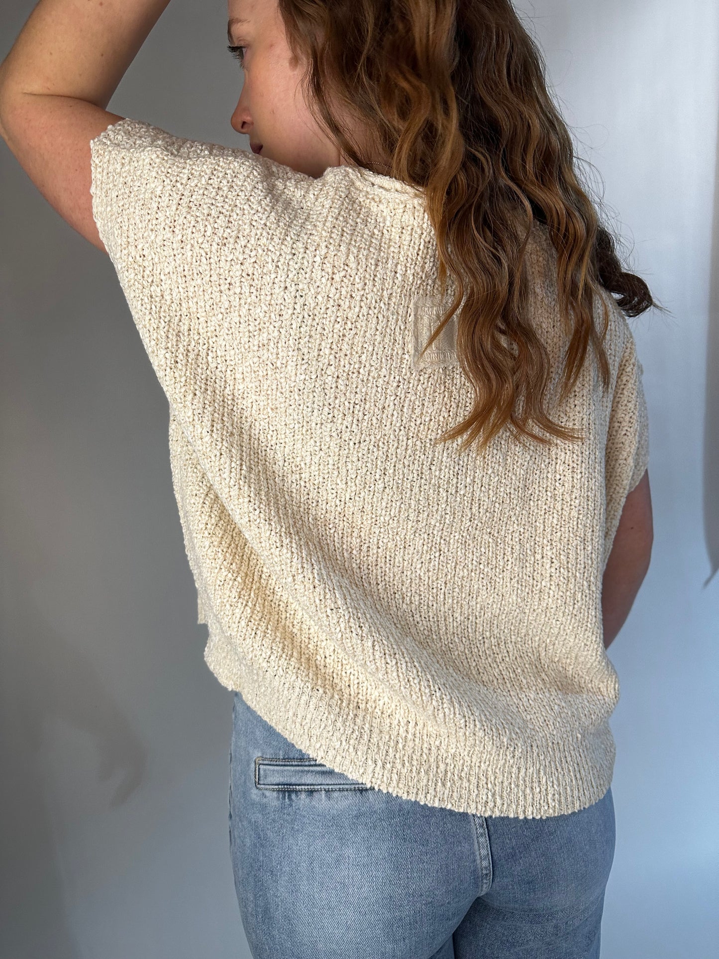 Knit to Perfection Popcorn Top (Cream)