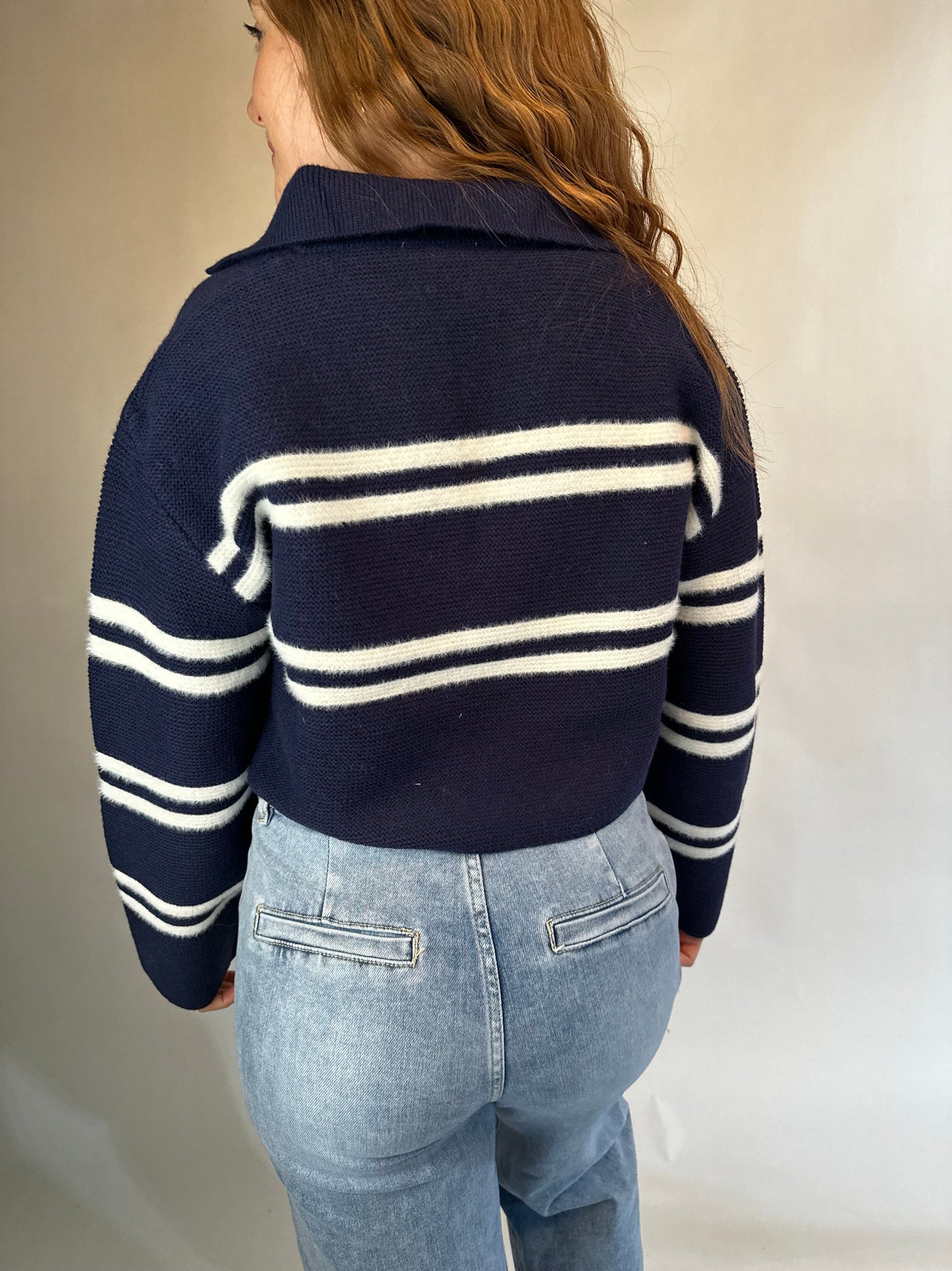 Timeless Charm Cropped Collar Top